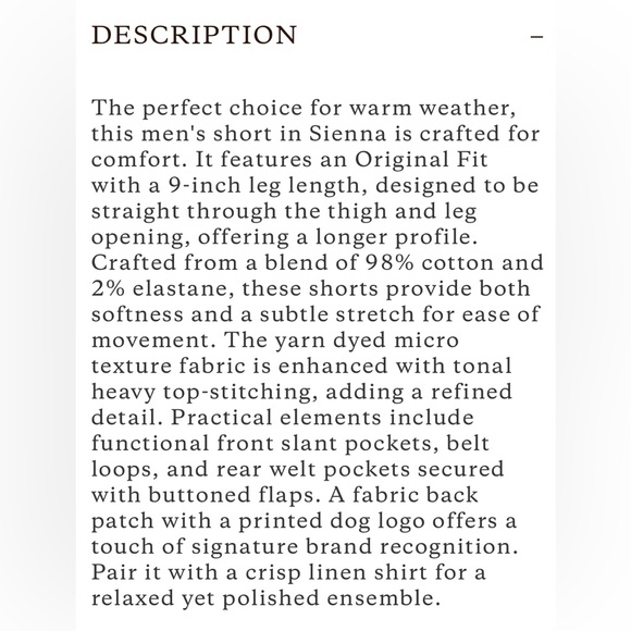 Rodd & Gunn,The Gunn 9" Short, color sienna, size 30 - Picture 5 of 6